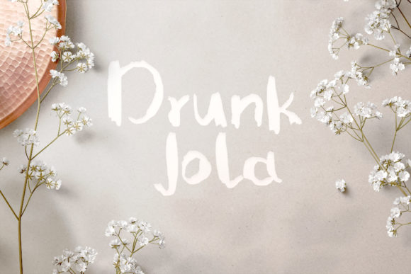 Bring Charm to Your Creations with Drunk Jola Font