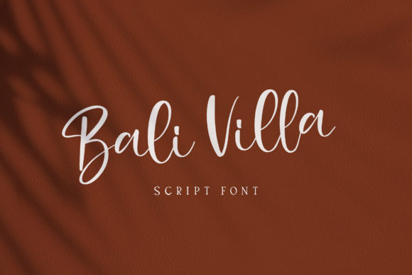 Discover Bali Villa: A Flowing Handwritten Font for Elegant Branding