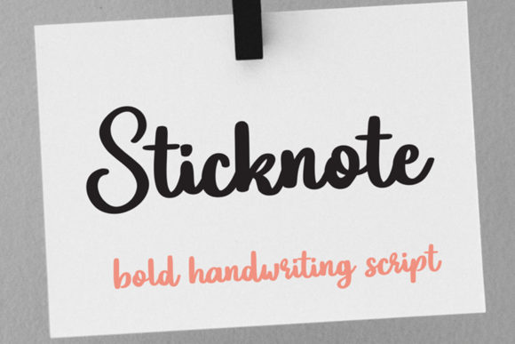 Sticknote: A Handwritten Font for Engaging Editorial Design