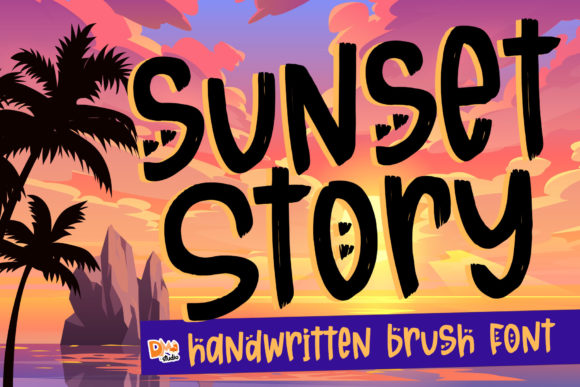 Sunset Story: A Quirky Brush Font for Engaging Editorial Design